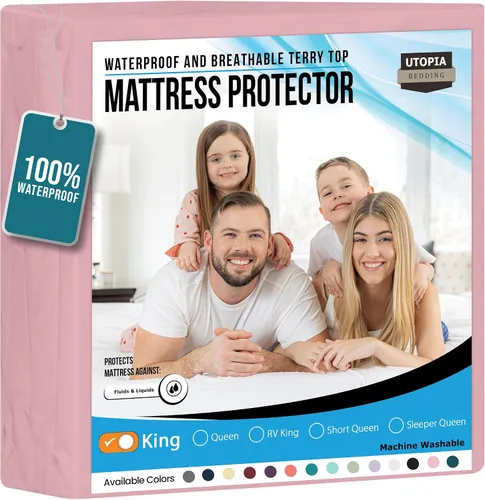 Vista 34 de Utopia Bedding – Protector impermeable de colchón tamaño individual, funda de colchón de terry premium de 200 GSM, transpirable, estilo ajustado
