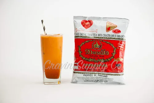 Vista 7 de Mezcla de té tailandés (Number-One) Marca Cha Tra Mue, mezcla de té tailandés original de Tailandia, perfecta para preparar té helado tailandés