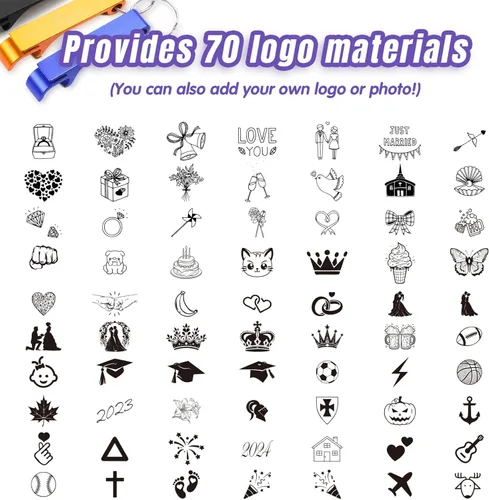 Vista 4 de 100 piezas Abrebotellas Personalizados - Llavero Abrebotellas Personalizado para Bodas, Aniversarios, Fiestas, Soporte para Logotipos Personalizados.