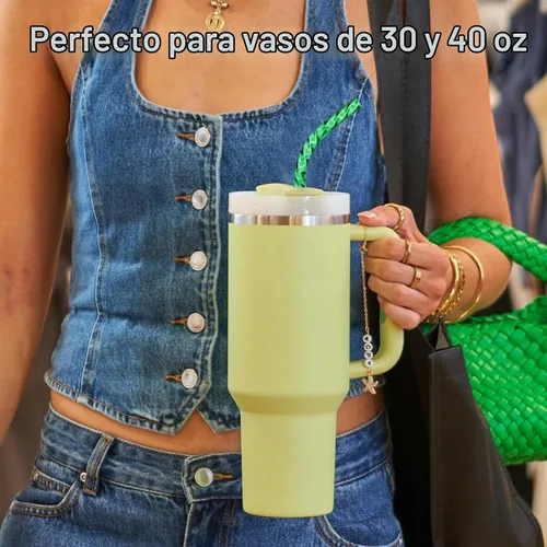 Vista 3 de Pajitas reutilizables para reemplazo de Stanley Cup, pajita larga de plástico de 12 pulgadas para vasos de 40 30 oz, pajitas duras coloridas
