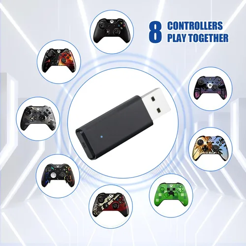 Vista 4 de Adaptador inalámbrico Xbox para PC y controlador, compatible con Xbox One, One XS, Elite, Series XS