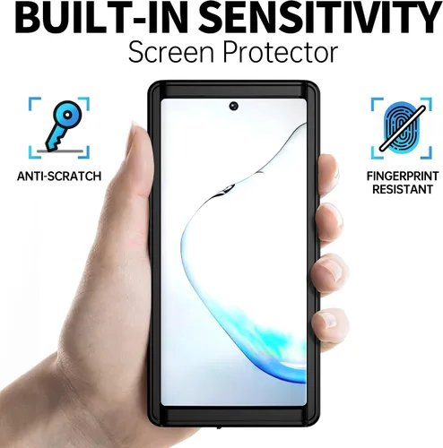 Vista 4 de BEASTEK Funda impermeable para Galaxy Note 10, serie NRE a prueba de golpes, con certificación IP68, con protector de pantalla integrado, cubierta