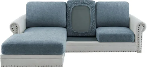 Vista 10 de H.VERSAILTEX Fundas de cojín individuales de jacquard superelásticas para sofá, protector de muebles, fundas antideslizantes suaves y gruesas