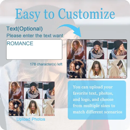 Vista 3 de Tapete personalizado para puerta con imagen, logotipo, nombre, texto, antideslizante, lavable, personalizado, rectangular, tapete para suelo