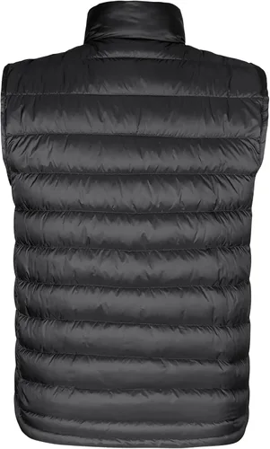 Vista 2 de Bakery Chaleco de plumón ligero plegable para hombre, chaleco acolchado con cuello alto, chaleco con cremallera, chaqueta sin mangas