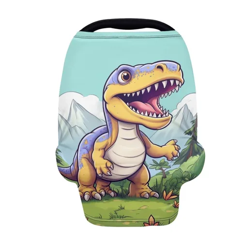 Vista 14 de ZFRXIGN Funda de asiento de automóvil de elefante y girasol, bufanda transpirable para lactancia, toldo multiusos para cochecito, silla alta