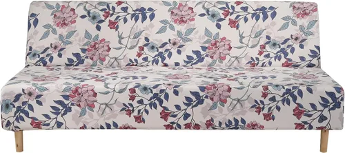Vista 12 de Fundas de sofá sin brazos, elásticas de elastano, funda plegable para sofá cama, futón sin reposabrazos, protector de muebles para sala de estar