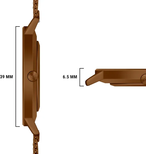 Vista 3 de Larsen & Eriksen Essentiel Reloj de pulsera analógico minimalista de cuarzo 1.535in Resistencia al agua 5 ATM Diseño danés Ensamblado a mano