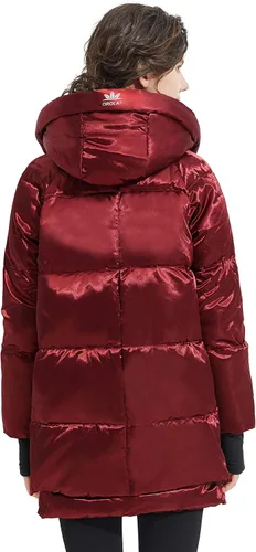 Vista 2 de Orolay - Chaqueta de plumón engrosado con capucha para mujer