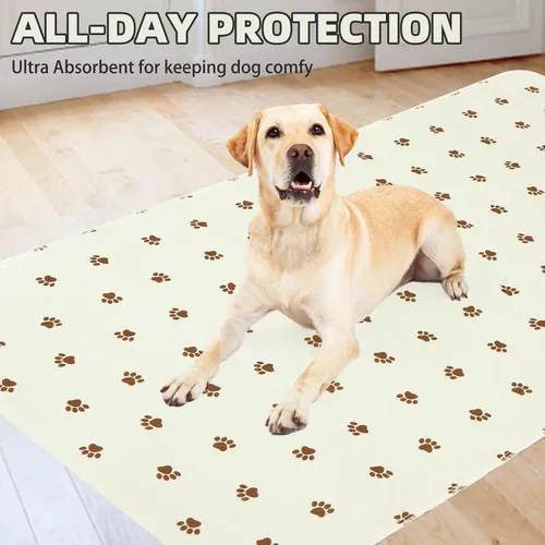 Vista 8 de PUPTECK Almohadillas lavables para orina para perros – Almohadillas impermeables reutilizables de entrenamiento para cachorros – Tapete de parto