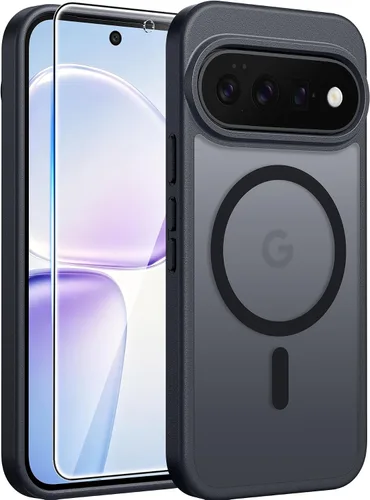 Vista 26 de FNTCASE Funda para iPhone 17 Pro: Fundas delgadas translúcidas de color azul claro compatibles con MagSafe, protección completa de la cámara