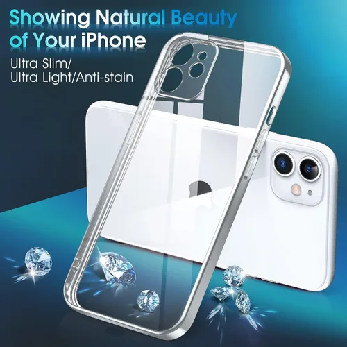 Vista 770 de Supdeal Funda cristalina transparente para iPhone 11, [No se amarillea] [Protección de la cámara] [Probado contra caídas de grado militar] Funda