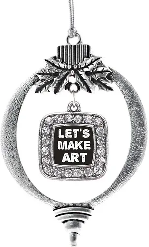 Vista 33 de Inspired Silver - Bon Voyage Cruise Ship Charm Ornamento – Adornos navideños cuadrados de plata con joyas de circonita cúbica