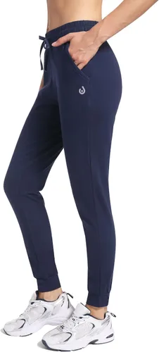 Vista 2 de HARTPOR Pantalones deportivos de algodón para mujer, pantalones deportivos para yoga, pantalones deportivos casuales para correr con bolsillos