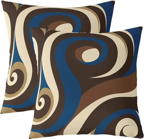 Vista 33 de Castle Fairy Juego de 2 fundas de almohada modernas con estampado de líneas geométricas de doble cara de 16 x 16 pulgadas, color gris, negro y rojo