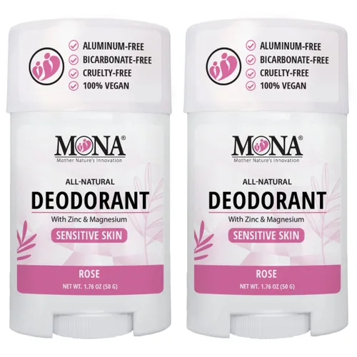 Vista 14 de MONA BRANDS - Desodorante natural para mujeres y hombres, para pieles sensibles, sin aluminio ni bicarbonato de sodio