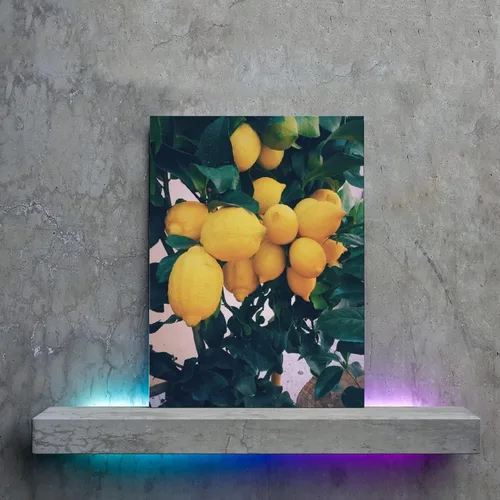 Vista 5 de Arte de pared de frutas, árbol de limón, fruta, naturaleza, lienzo impreso, póster para decoración de pared, arte de pared, pintura en lienzo