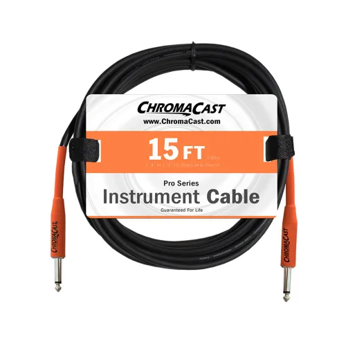Vista 12 de ChromaCast Pro Series CC-PSCBLSS cables para instrumentos con extremos derechos, Vainilla crema