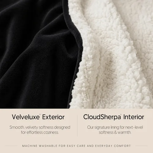 Vista 5 de THE COMFY Original - Manta de forro polar de microfibra con forro sherpa, diseño de gran tamaño con capucha y bolsillo de Shark Tank
