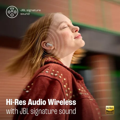 Vista 7 de JBL Live Beam 3 - Auriculares True Wireless con Cancelación de Ruido de Bastón Cerrado - (Negro) (Renovado)