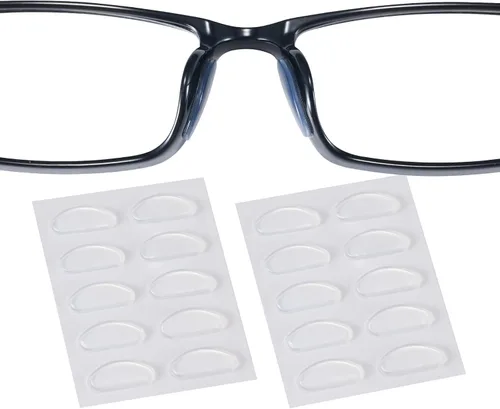 Vista 9 de Almohadillas para la nariz para gafas, diseño ultrafino de 0.051 pulgadas, almohadillas antideslizantes para la nariz con respaldo súper pegajoso
