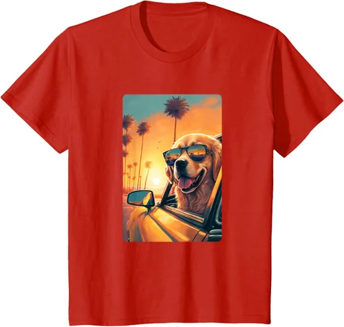 Vista 3 de Golden Retriever - Camiseta divertida de Golden Retriever con lentes, Negro