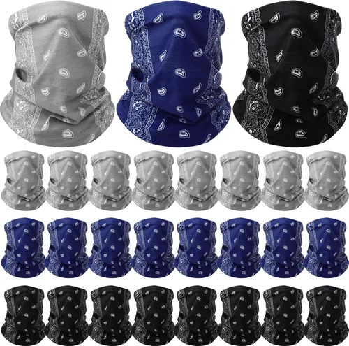 Vista 12 de Cozypower 36 bandanas de cachemira sin costuras, polaina para el cuello, pasamontañas para hombres y mujeres, viento UV