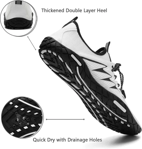 Vista 4 de Tenis impermeables para hombres y mujeres, descalzo, calcetín acuático de secado rápido para usar al aire libre, calzado deportivo para kayak