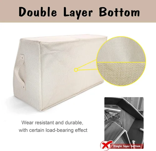 Vista 3 de PET ARTIST Cesta de almacenamiento y organización plegable resistente para perros, bonita caja de juguetes para perros con asas, caja de juguetes