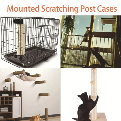 Vista 6 de 2 postes de repuesto para árbol de gato M8, marco de escalada adecuado para bricolaje, marco de escalada de gato, sisal natural, poste de rascador