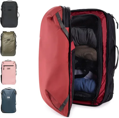 Vista 18 de COR Surf - Mochila de viaje aprobada para vuelo, de cabina, para laptop Mochila de equipaje de fin de semana para negocios, unisex, 28 l