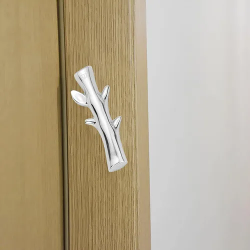 Vista 6 de Mezuzah Nambé Tree of Life - Estuche de aleación de 5 pulgadas con diseño de árbol simbólico, acento contemporáneo y atemporal de Judaica