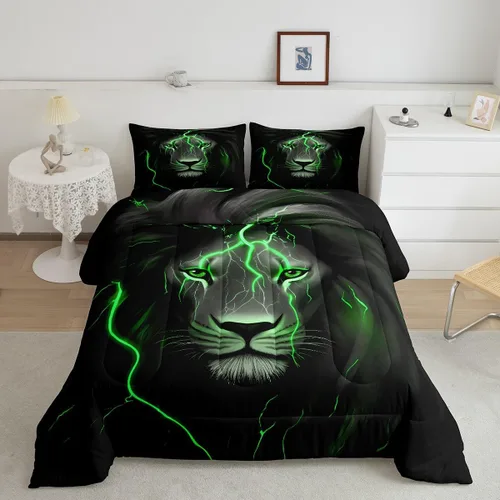 Vista 27 de Juego de ropa de cama rústica de granja color verde azulado con puerta de granero de madera, edredón de plumas tamaño Queen, decoración occidental