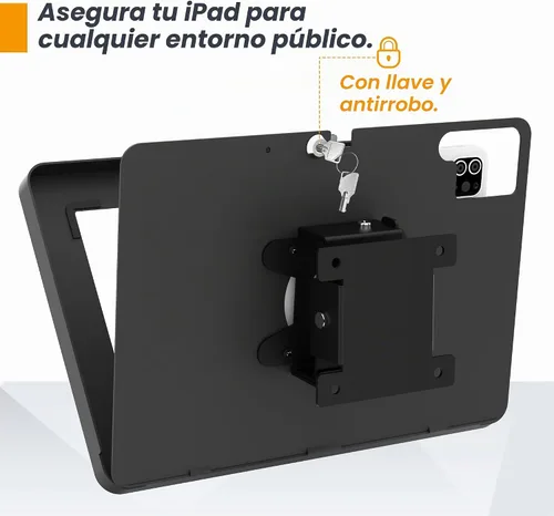 Vista 4 de Soporte de pared para tablet compatible con iPad 10.9", Pro 11", 1, 2, 3, 4, Air 4, 5, Air 11" (M2/M3/M4), iPad de 11" (A16) - BSW101BA
