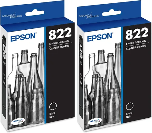 Vista 7 de Epson 822 DURABrite Ultra Ink Standard Capacity Black Cartridge (T822120-S) Funciona con WorkForce Pro WF-3820, WF-3823, WF-4820, WF-4830, WF-4833