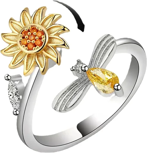 Vista 76 de Anillo de plata 925, anillos de plata ajustables para mujer, anillos de pulgar abiertos, anillos de circonio, anillos ajustables, anillos abiertos