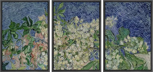 Vista 76 de wall26 Lienzo enmarcado para pared, juego de arte con flores de almendra de Vincent Van Gogh, naturaleza, ilustraciones de área silvestre, bellas