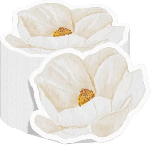 Vista 10 de Kosiz 100 servilletas de papel de flores en forma de flor servilletas de Margarita