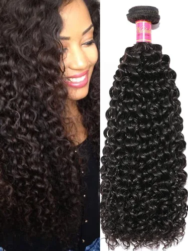 Vista 10 de Nadula Cabello humano rizado malasio, 3 paquetes de 12 10 8 pulgadas, 100% sin procesar virgen Jerry extensiones de trama de cabello humano rizado