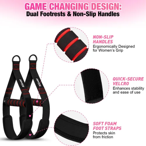 Vista 6 de Pull Up Assistance Bands for Women, Heavy Duty Resistance Bands with Handles, Exercise Band with Door Anchor, Workout Band Set for Pull Up Bar, Full