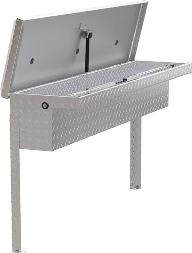 Vista 5 de UWS EC30201 Caja de herramientas lateral de aluminio de pared pesada de 48 pulgadas con perfil bajo, tapa RigidCore