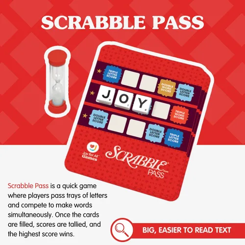 Vista 5 de Juegos de palabras Joy for All para personas mayores - Scrabble clásico y bingo - Fáciles de leer y agarrar - Juegos de mesa para adultos mayores