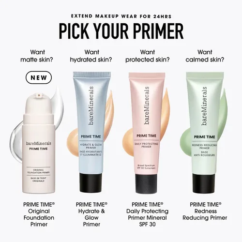 Vista 3 de bareMinerals Original Primer Facial de Gel Minimizador de Poros, Extiende la Duración del Maquillaje, Minimiza la Apariencia de los Poros, Difumina