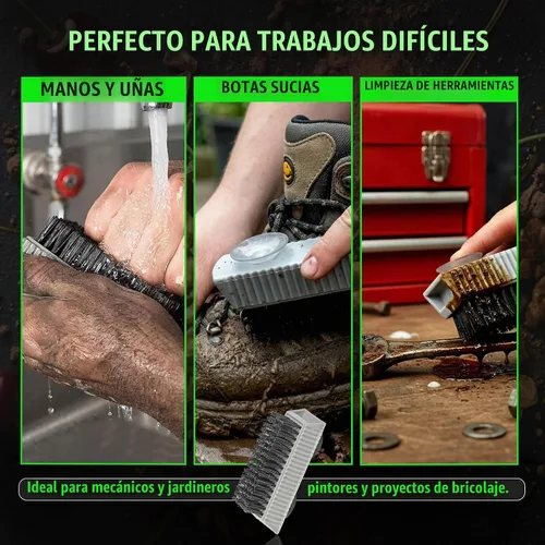 Vista 6 de Grip Clean Cepillo de uñas resistente para limpiar las uñas - Cepillo de limpieza de uñas para hombres y mujeres Cepillo mecánico. Limpiador