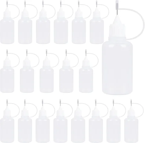 Vista 8 de bantoye 10 pcs punta de aguja aplicador de pegamento Botella Bricolaje Quilling Herramienta punta de precisión pegamento plástico líquido Dropper