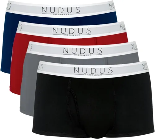 Vista 10 de NUDUS Ropa interior de bambú y rayón para hombre, elegante, suave, con bragueta - Juego de 4 en caja de regalo