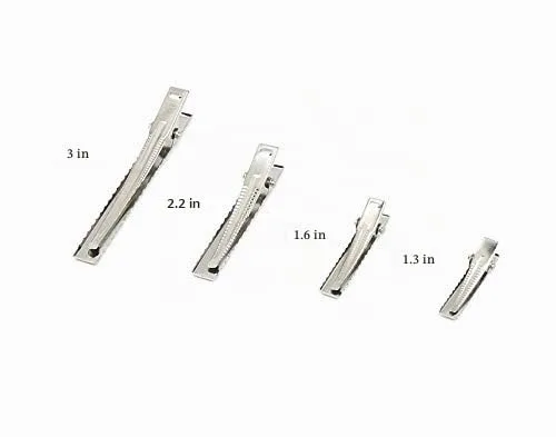Vista 2 de Pinzas de pelo de cocodrilo, pinzas de cocodrilo para el cabello, 40 piezas de clips de metal para manualidades, proyectos