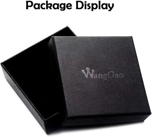 Vista 5 de WangGao Elegent Love - Pulsera de eslabones de acero inoxidable con dije de corazón en blanco para mujer