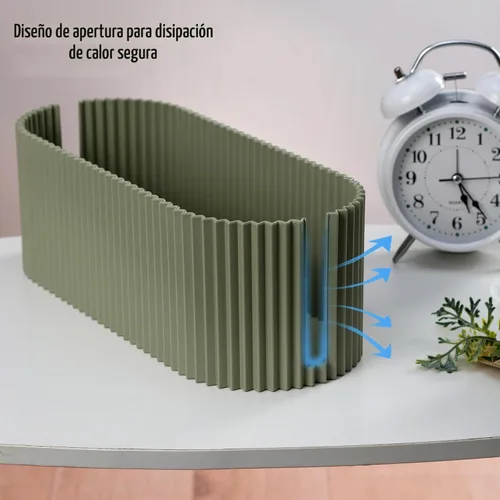 Vista 6 de Caja de Gestión de Cables Grande Caja Organizadora de Cables para Regletas de Corriente, Protectores de Sobretensión, Cargadores, Adaptadores