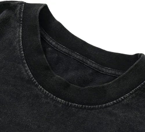Vista 5 de Vamtac Camisetas vintage con gráficos de los años 90 Y2k para hombre, camiseta de gran tamaño, retro Harajuku estética, ropa de calle, A-Negro